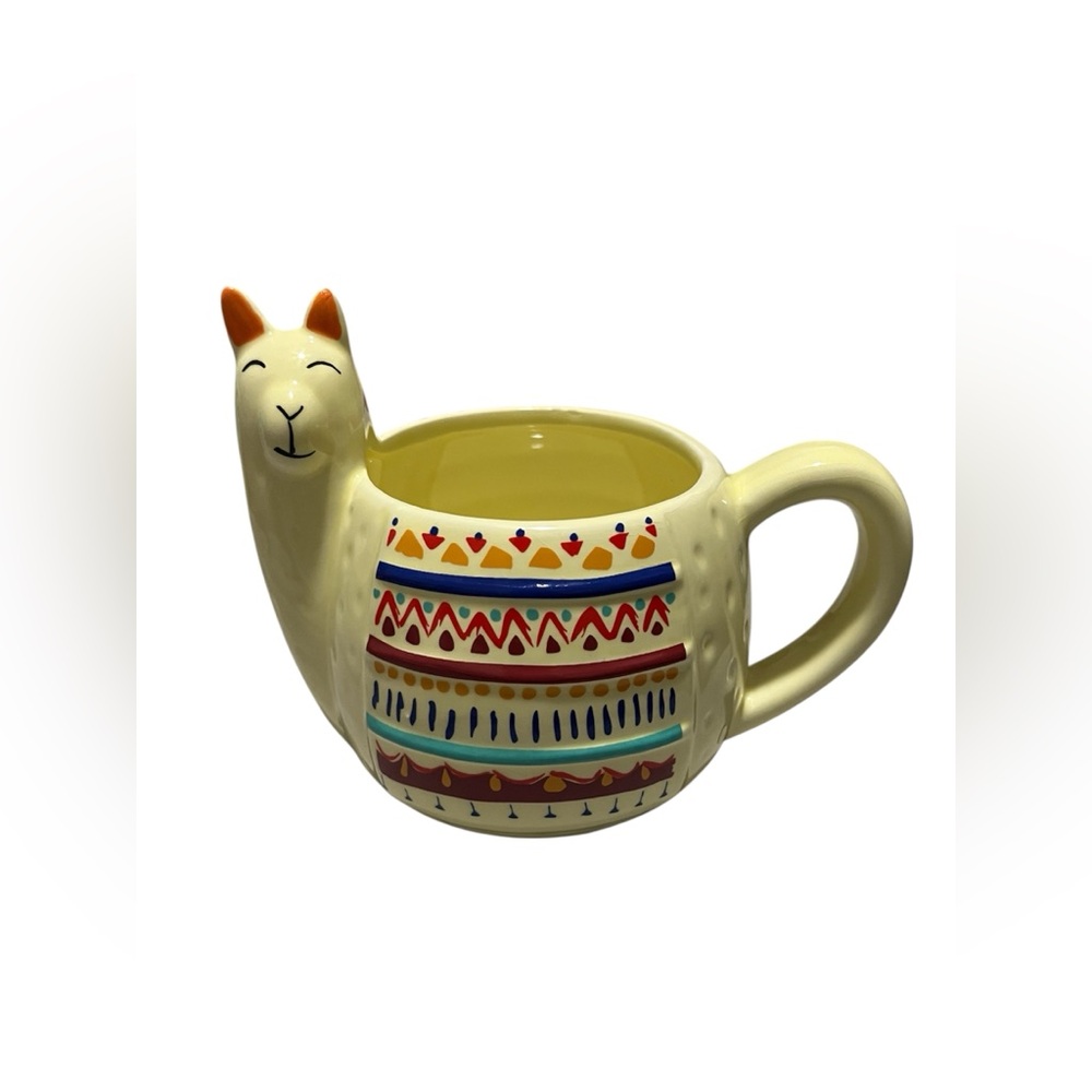 Modern Gourmet Foods Yellow Llama Ceramic Mug